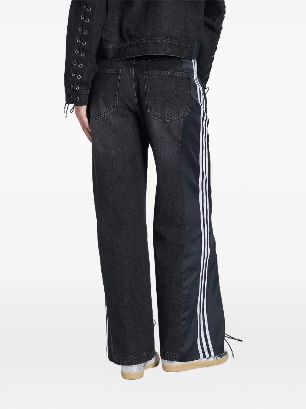 Джинсы на пуговицах Adidas, черный — фото 3