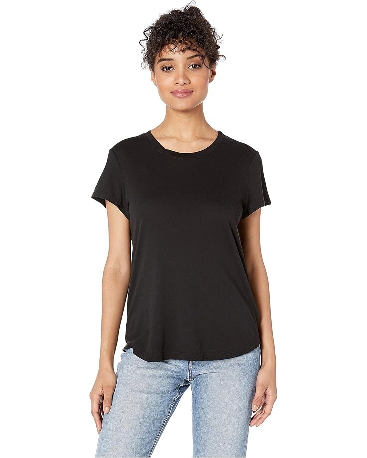 

Футболка Splendid Abbie Short Sleeve Modal Jersey Crew, черный
