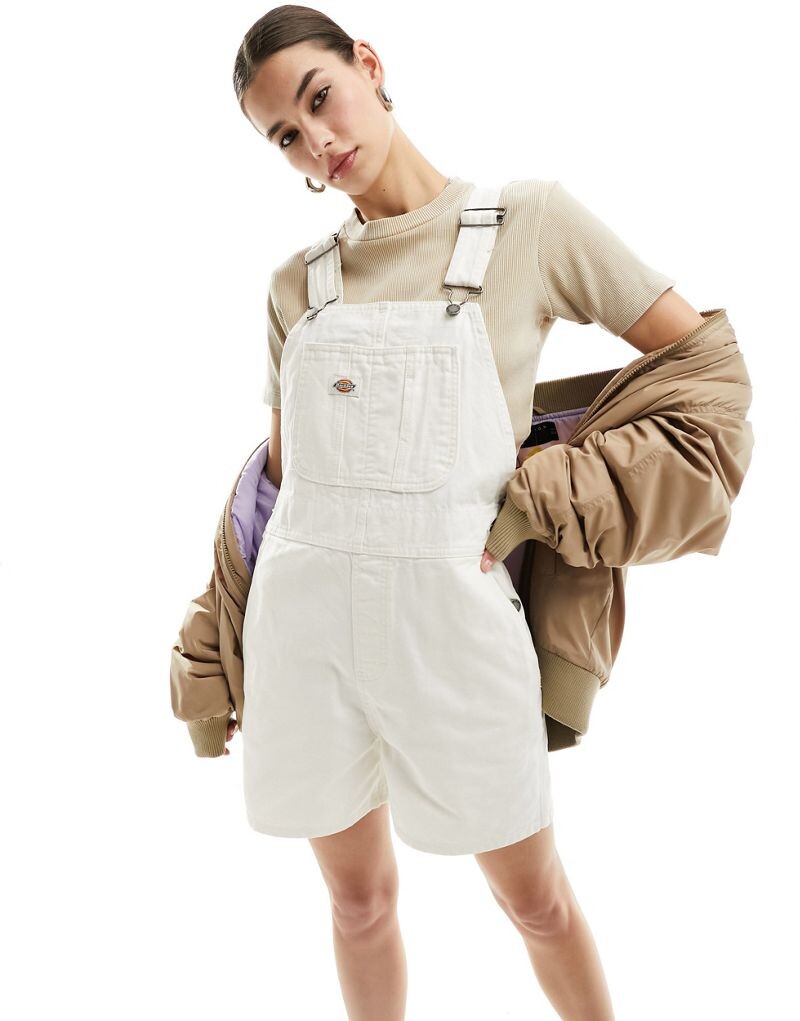 

Белоснежные короткие комбинезоны из парусины Dickies