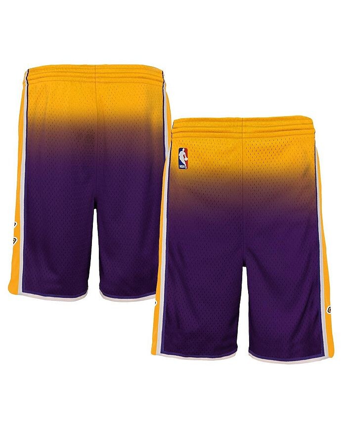 

Шорты Big Boys Gold, Purple Los Angeles Lakers 2009/10 Hardwood Classics Fadeaway Reload 3.0 Swingman Mitchell & Ness, золотой/фиолетовый