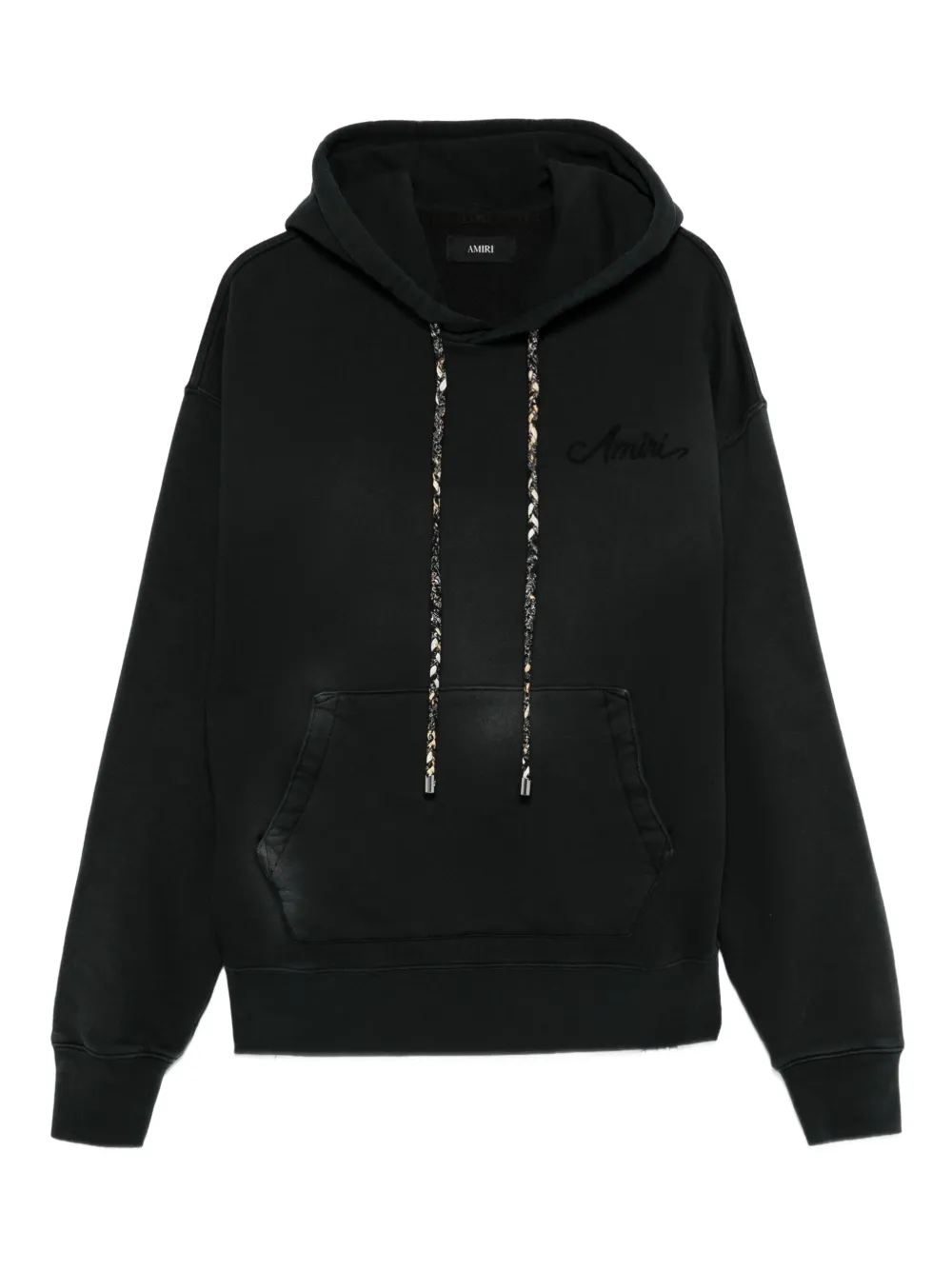 

Худи с кулиской и вышивкой AMIRI, черный