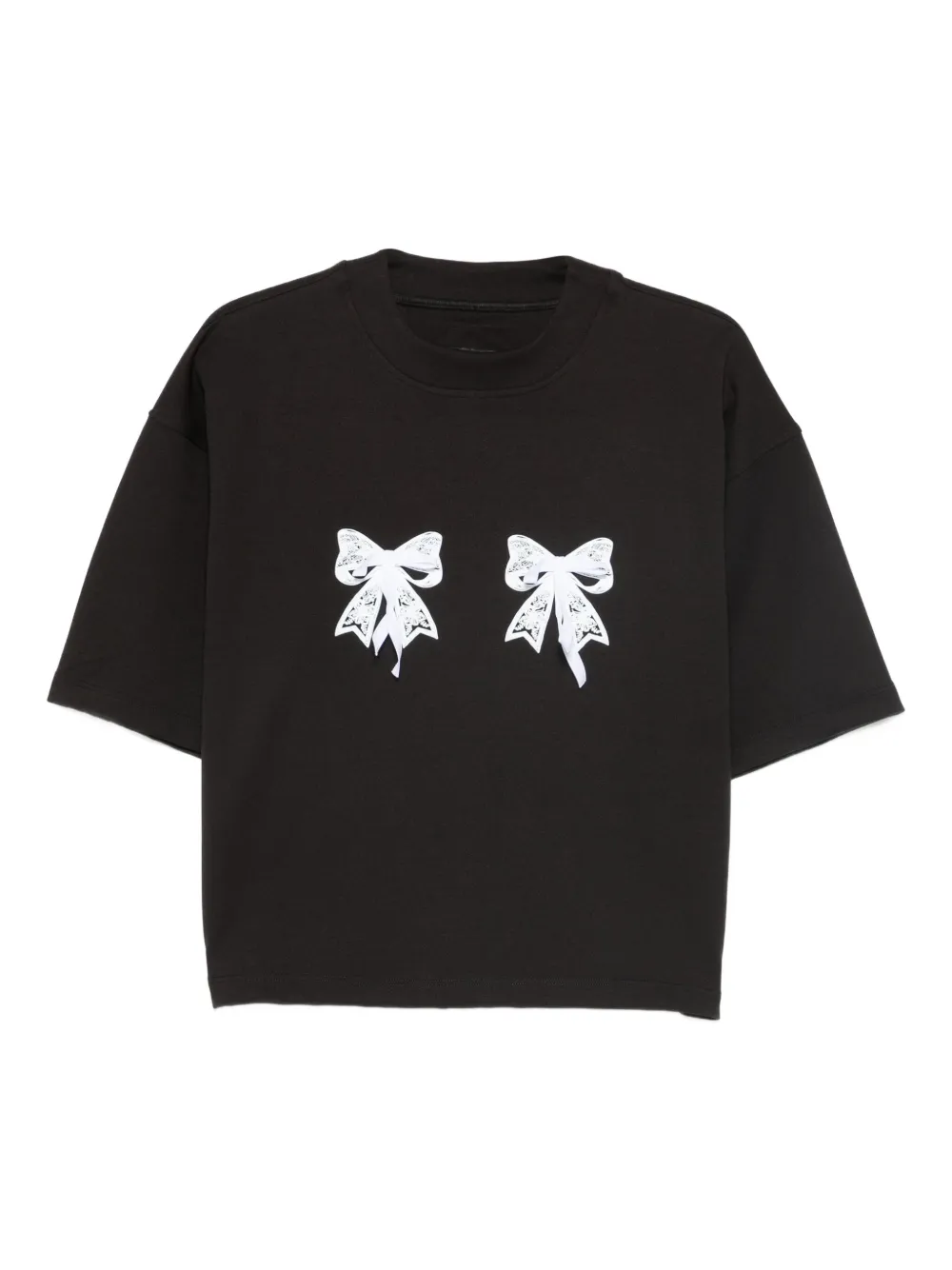 

Футболка Luna с кружевным бантом HAMZA, черный