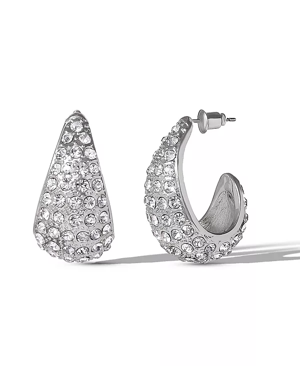 

Серьги-Клипсы в форме капли паве Jessica Simpson, silver