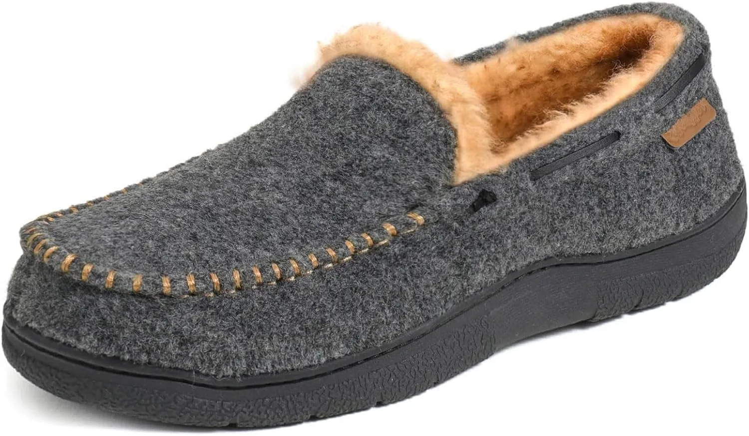 

Мокасины для мужчин Zigzagger с эффектом памяти, домашние тапочки, теплые лоферы для дома и улицы, серый