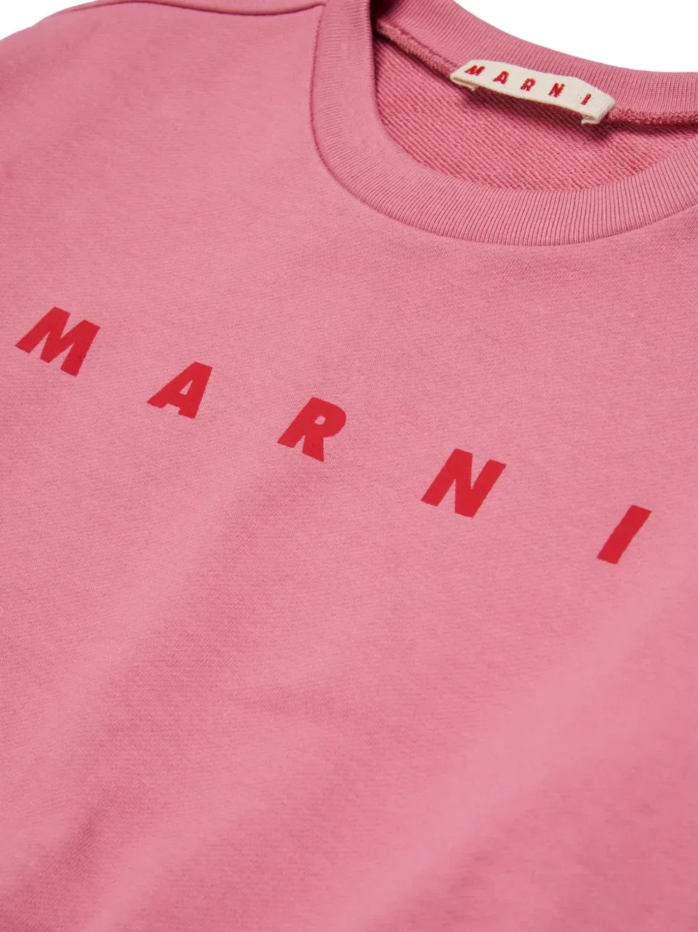Свитшот с логотипом Marni Kids, розовый — фото 4