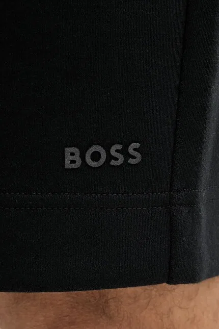 Шорты спортивные из трикотажа с хлопком BOSS Green, черный — фото 4