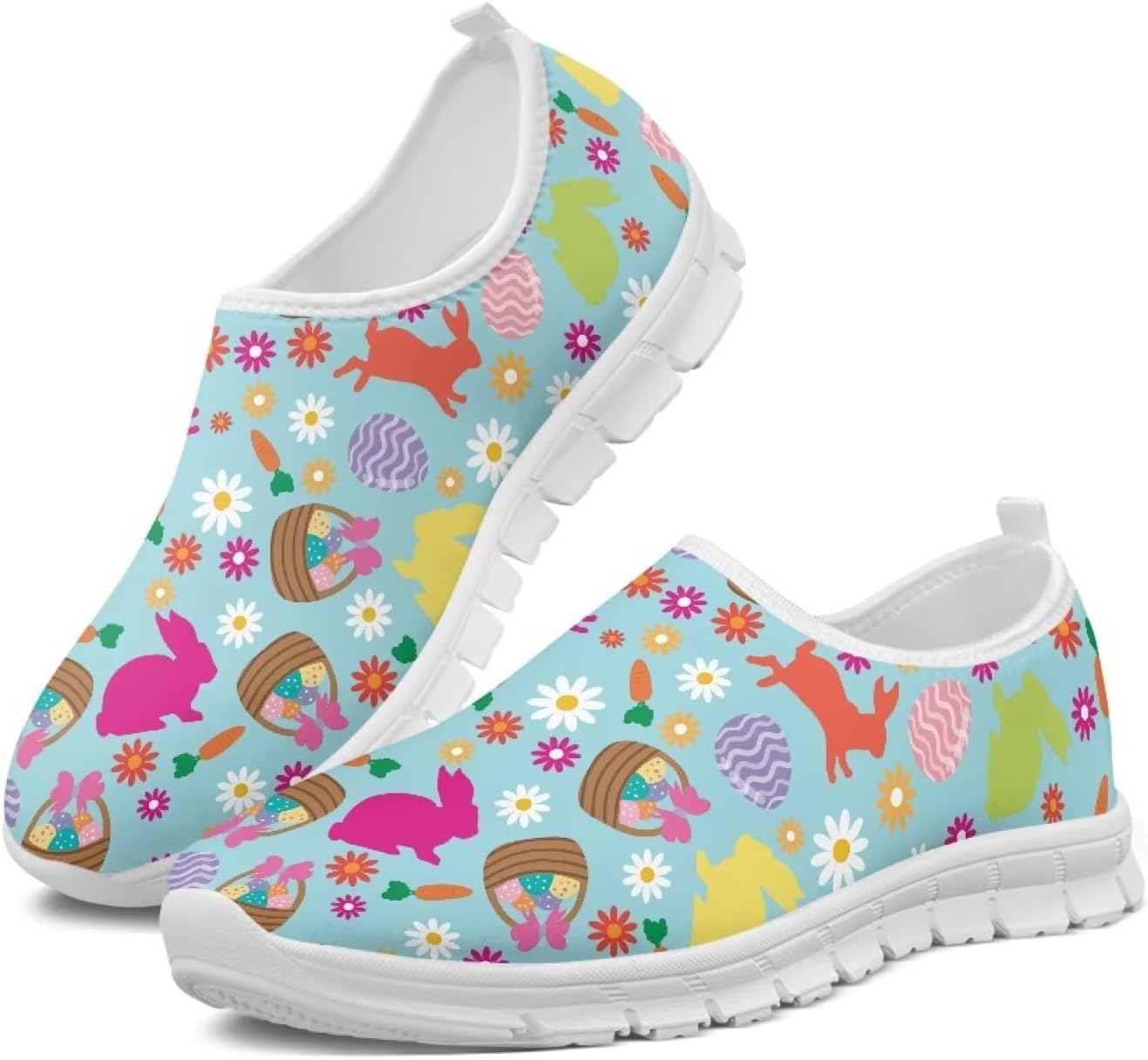 

Мужские кроссовки-слипоны для мужчин, удобная обувь для прогулок Fonplted, Rabbit Floral