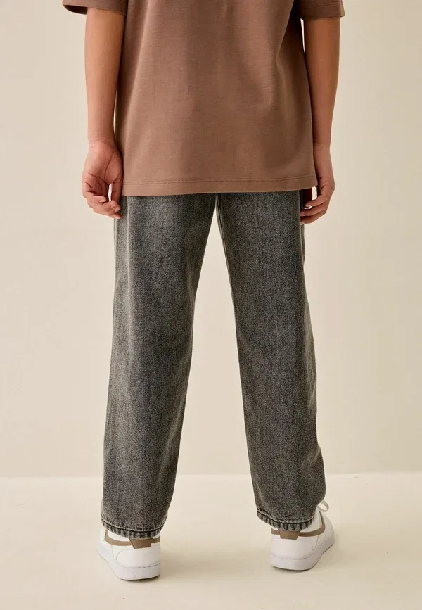 Джинсы Regular fit loose fit straight leg Next, серый деним — фото 3