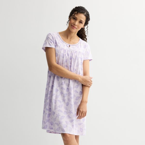 

Женский трикотажный пижамный халат Croft & Barrow, цвет lavender shell