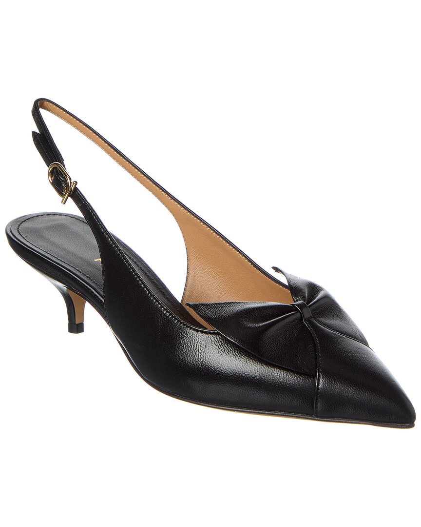 Туфли-лодочки Ferragamo Felli из кожи с открытой пяткой Salvatore Ferragamo, черный