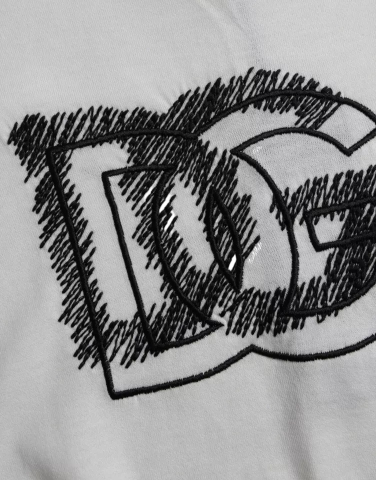 Белая футболка с круглым вырезом и короткими рукавами с логотипом Dolce & Gabbana, белый — фото 3