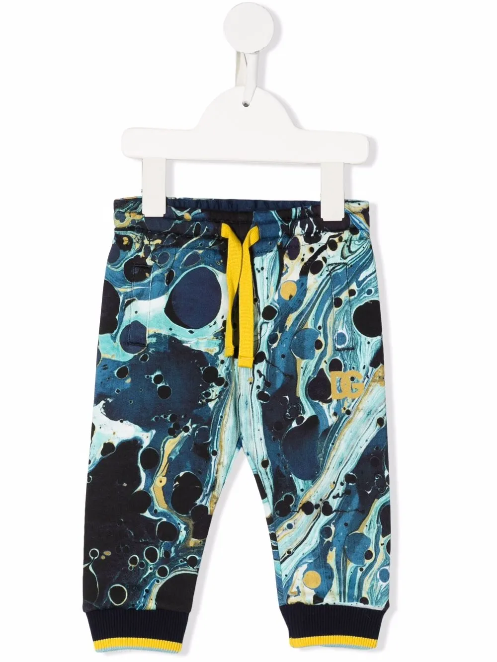 

Спортивные брюки с абстрактным принтом Dolce & Gabbana Kids, синий