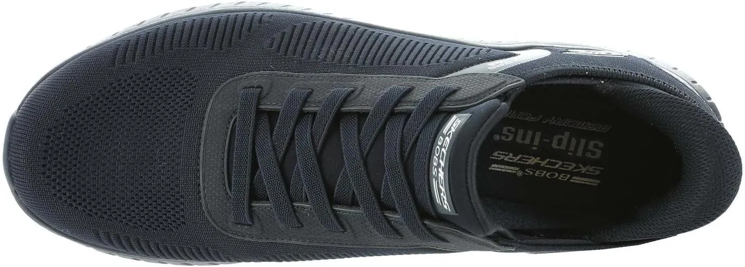 Мужские кроссовки Skechers BOBS Sport Squad Chaos Solid Step Textile темно-синего цвета — фото 2