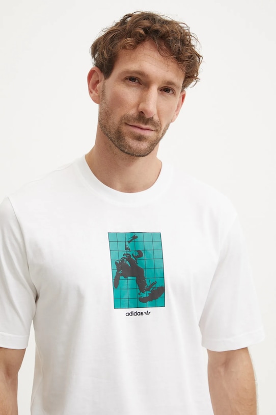 

Хлопковая футболка GRFX TEE Adidas Originals, бежевый