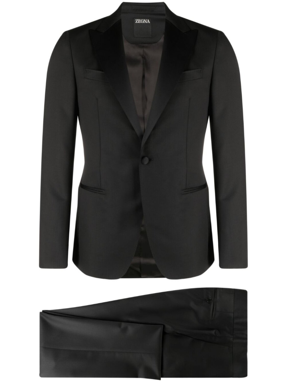 

Zegna костюм с однобортным пиджаком, черный
