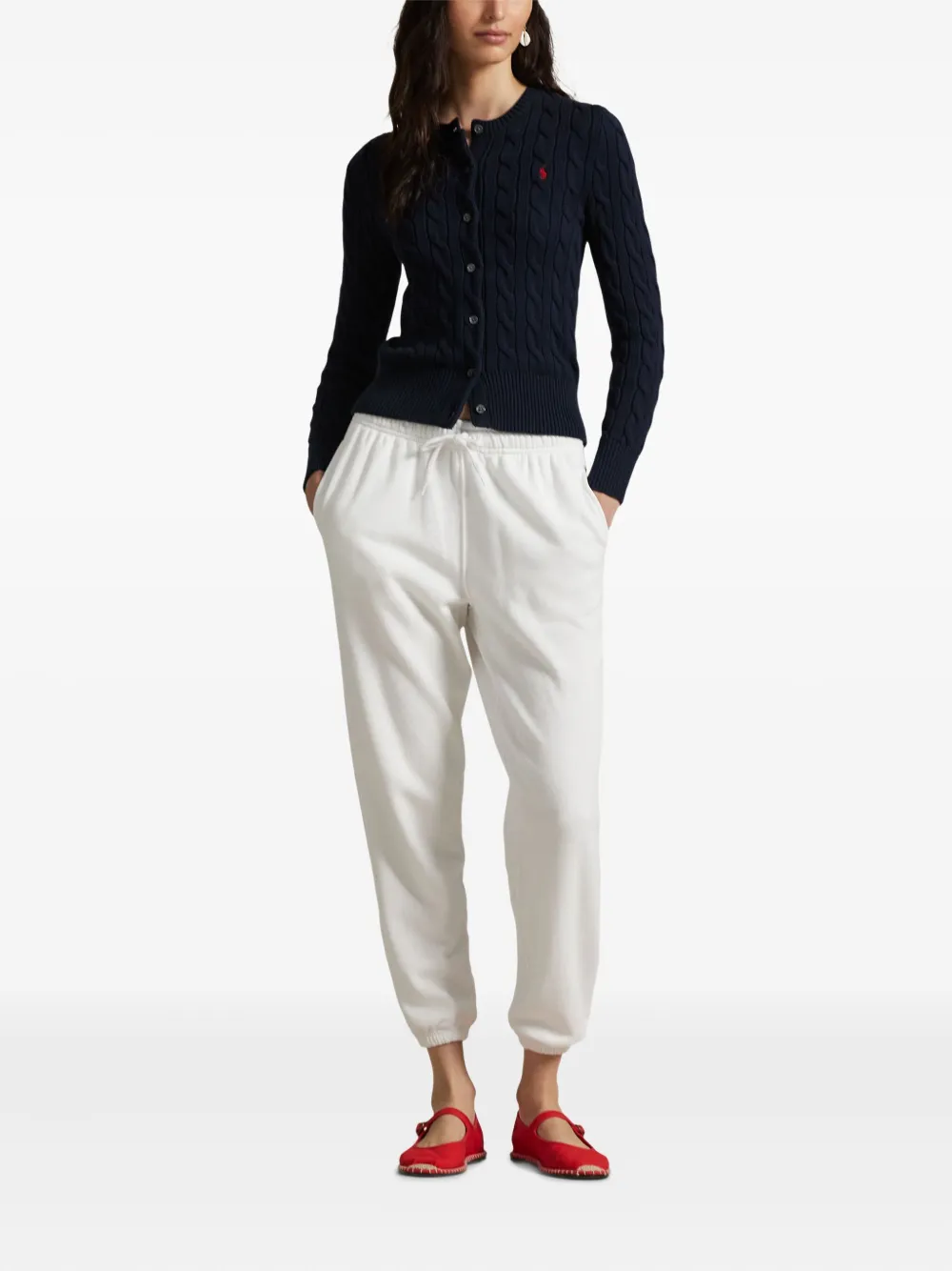 Спортивные брюки с кулиской POLO RALPH LAUREN, белый — фото 2