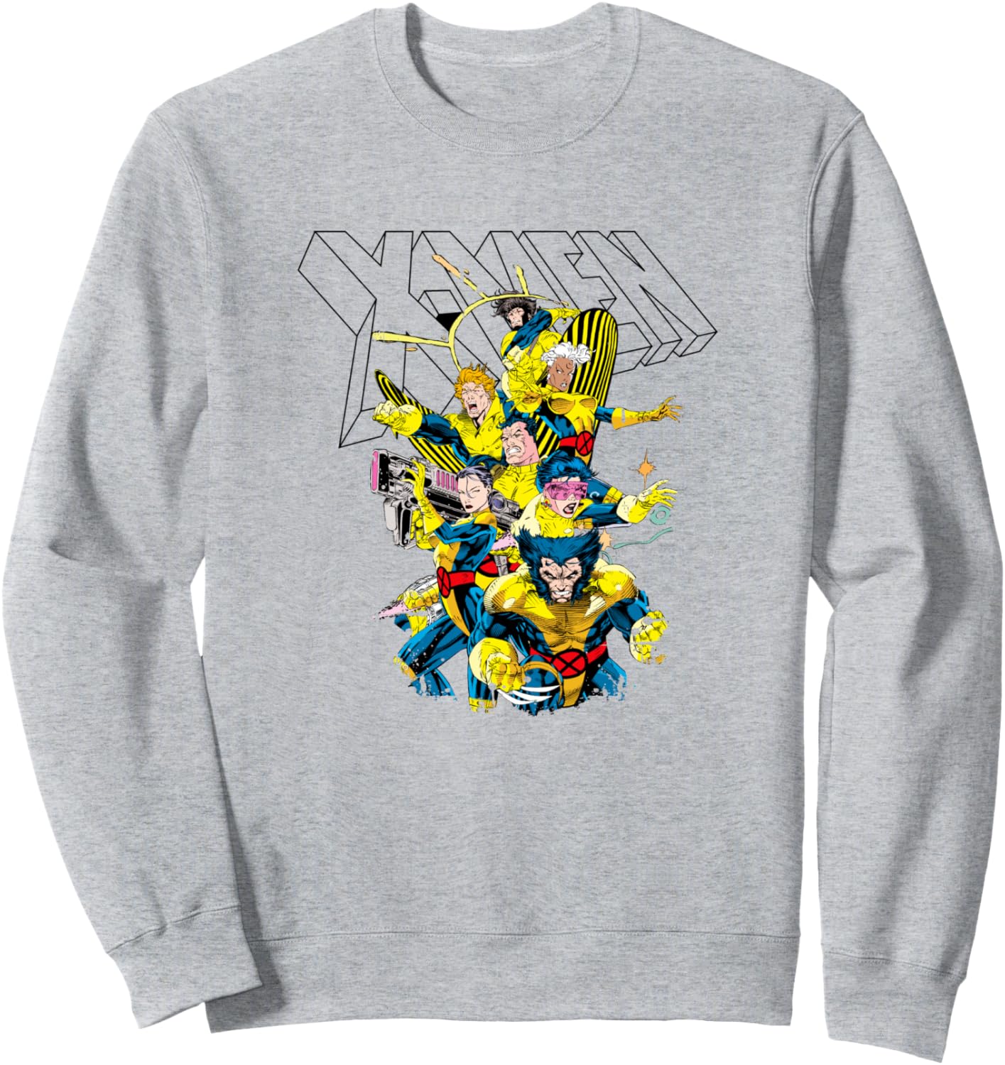 

Ретро-толстовка Marvel X-Men Росомаха и его команда в классической форме, серая, Серый, Ретро-толстовка Marvel X-Men Росомаха и его команда в классической форме, серая