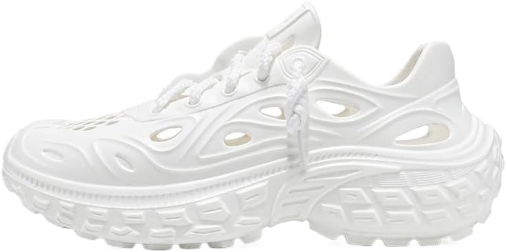 

Мужские спортивные сандалии SPKFHD с толстой подошвой и перфорацией - противоскользящие, дышащие, для пляжа и походов, белый