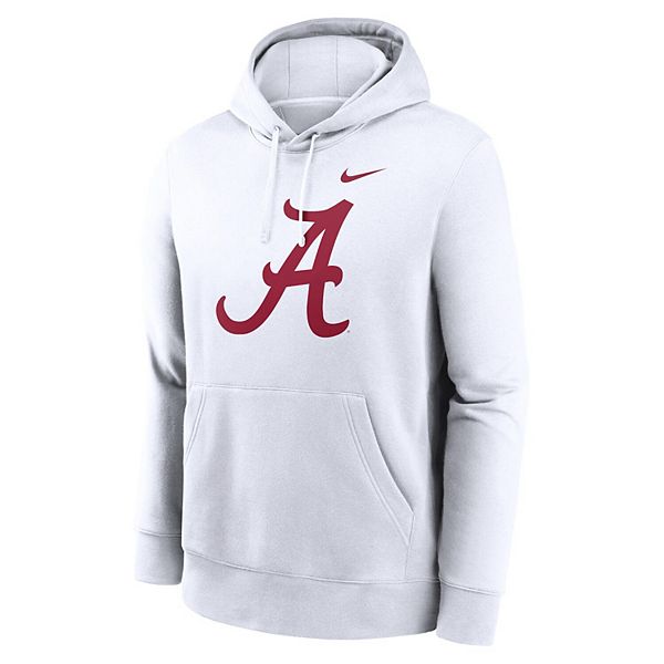 Мужская белая толстовка с капюшоном Alabama Crimson Tide Primetime Evergreen Club Fleece Nike — фото 3