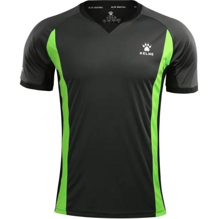 

Футболка мужская тёмно-серый неоново-зелёный KELME, зеленый
