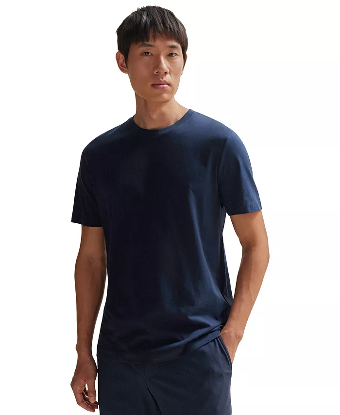 

Мужская футболка из мерсеризованного хлопка Slim-Fit Hugo Boss, синий