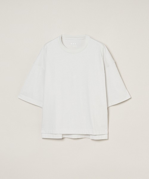 

Футболка свободного кроя из шлифованного трикотажа Three dots, светло-серый