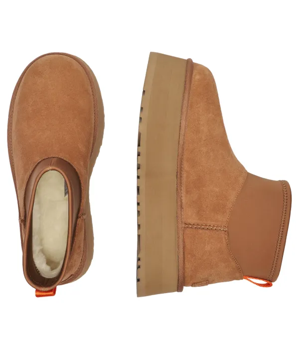 Классические кожаные зимние ботинки Mini Dipper Ugg, коричневый — фото 4