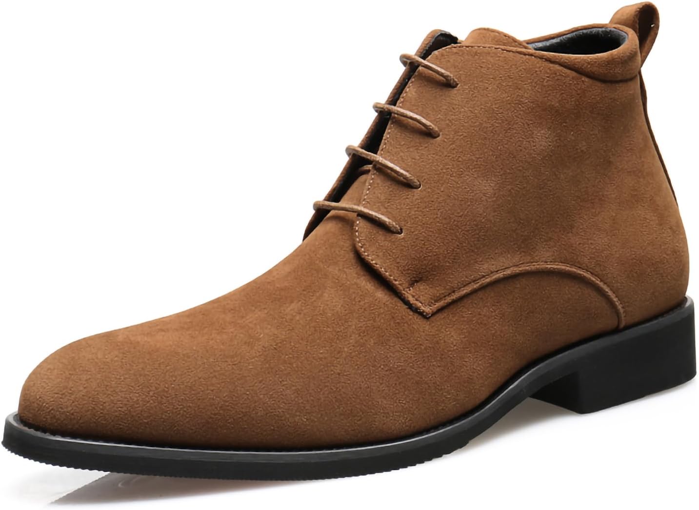 

Мужские ботинки челси из замши и искусственной кожи, ботильоны-чукка, повседневные и формальные ботинки, ботинки оксфорд на шнуровке с острым носком для мужчин Generic, коричневый