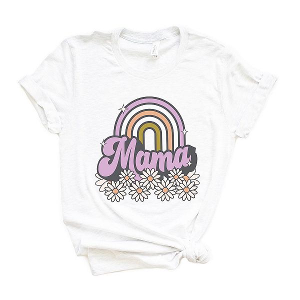 

Футболка с принтом Mama rainbow flowers Simply Sage Market, White, Белый, Футболка с принтом Mama rainbow flowers Simply Sage Market, White