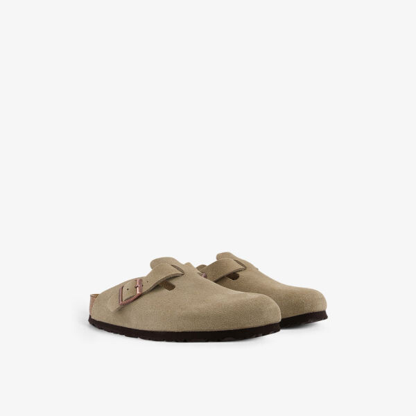 Замшевые сандалии Boston с пряжками Birkenstock, коричневый — фото 3