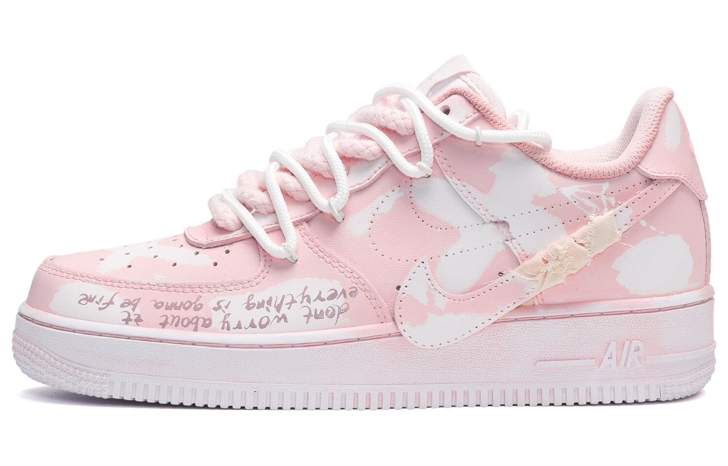 

Кроссовки Nike Air Force 1 Skateboard Shoes Women's Low-Top White Pink