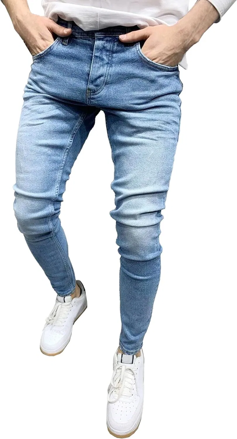Джинсы карго, скинни, Light Blue