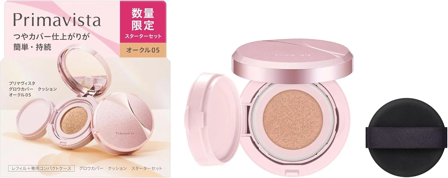 Тональный крем Primavista Glow Cover Cushion Ochre 05 стартовый набор 11.5 г