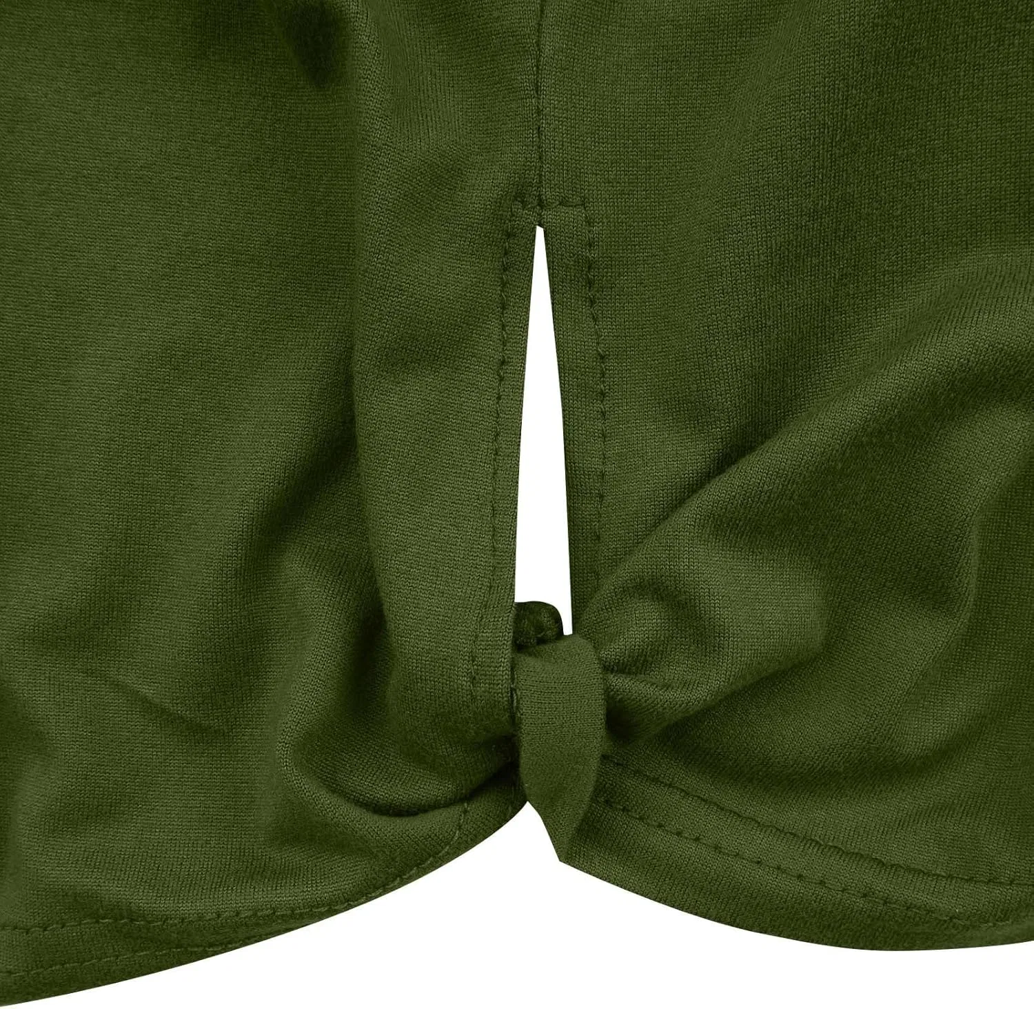 Топ для йоги, длинный рукав, круглая горловина, Army Green — фото 4