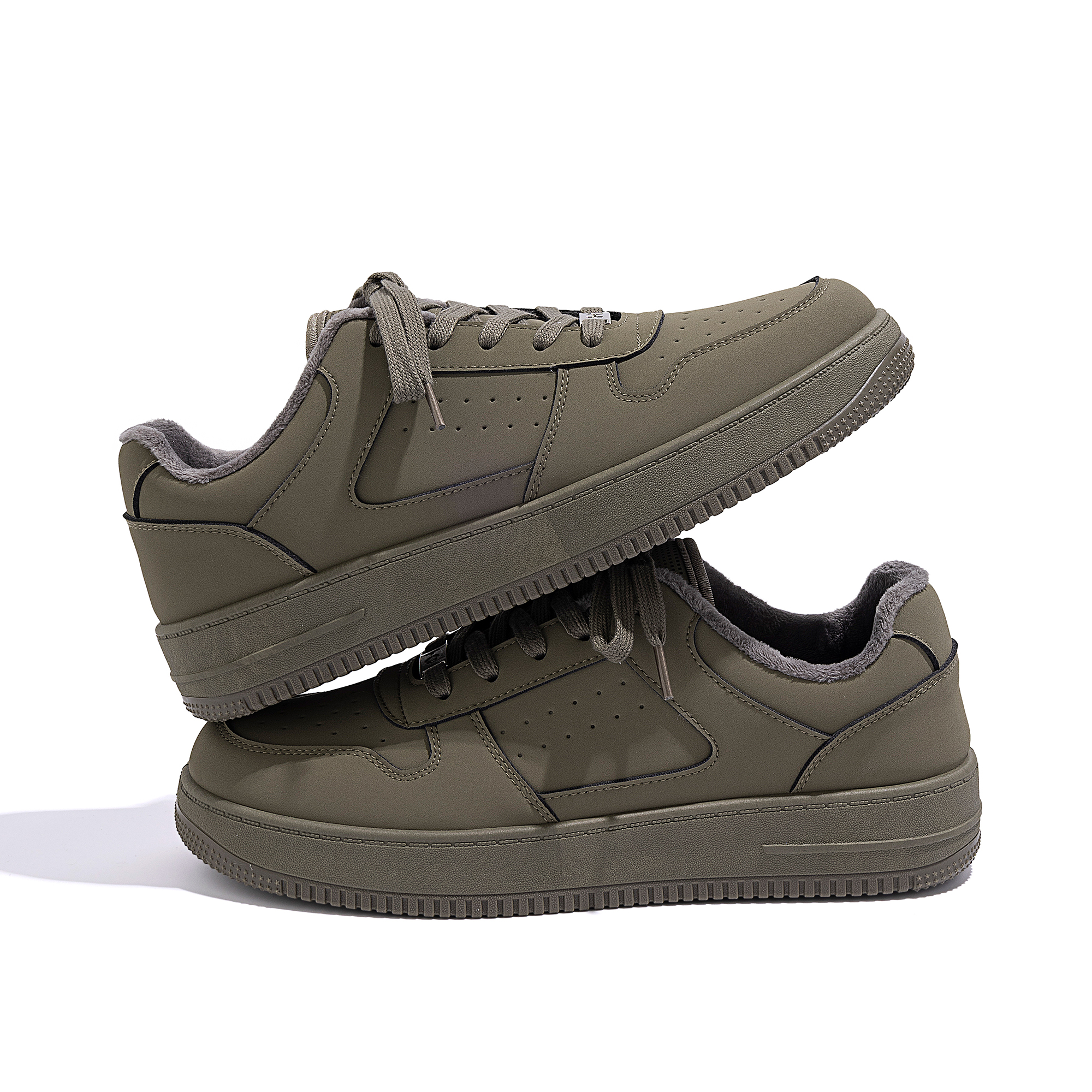 

Кроссовки HUANQIU Skateboarding Shoes Men Low-top Military Green, хаки