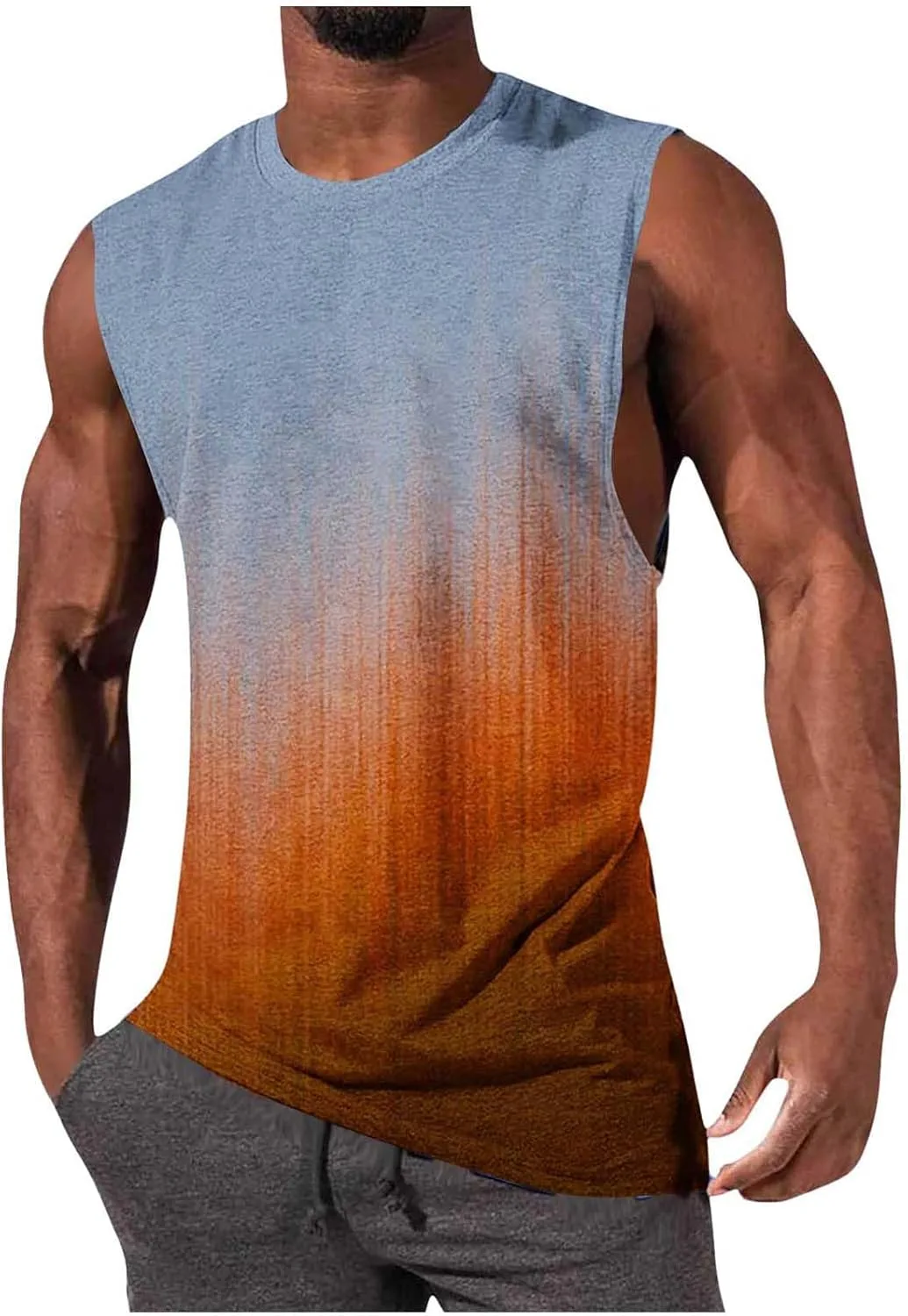 

Xiaojmake мужская майка-лонгслив без рукавов с градиентом, UV Protection, Quick Dry