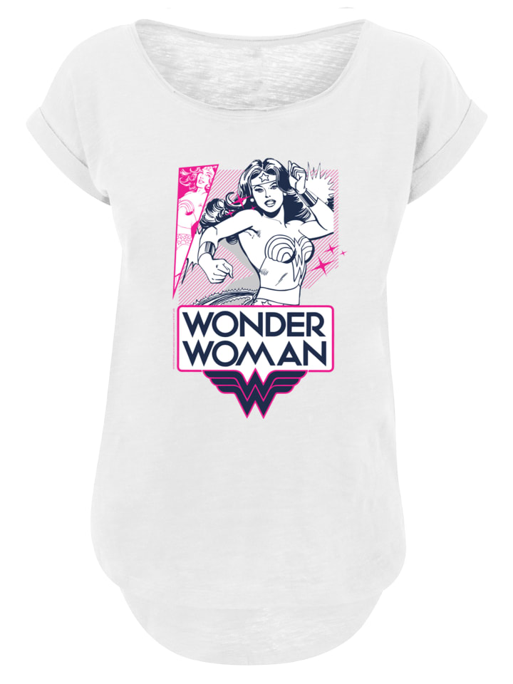 

Длинная футболка DC Comics Wonder Woman Pink Action белого цвета F4NT4STIC, Белый, Длинная футболка DC Comics Wonder Woman Pink Action белого цвета F4NT4STIC