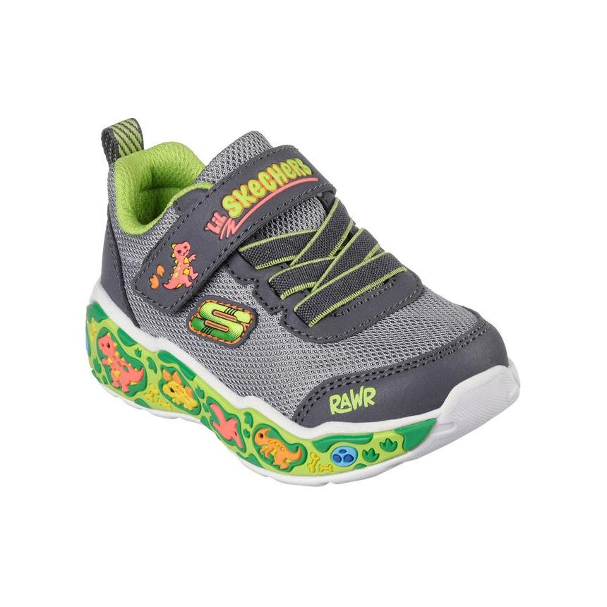МАЛЬЧИКИ Детская обувь для малышей Skechers Kids, цвет Charcoal/Lime — фото 2