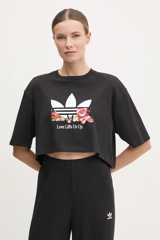 

Хлопковая футболка Nelson Adidas Originals, черный