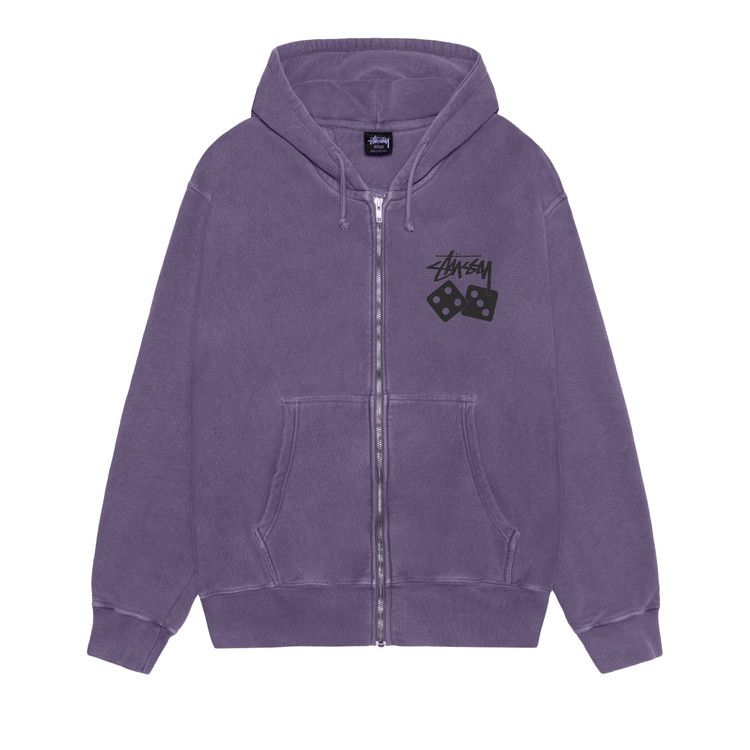 

Худи Stussy Dice Zip Hoodie Pigment Dyed, Grape