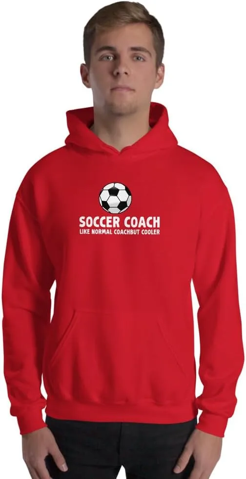 Толстовка унисекс Soccer Coach Dad Like A Normal Dad Only Cooler Generic, красный