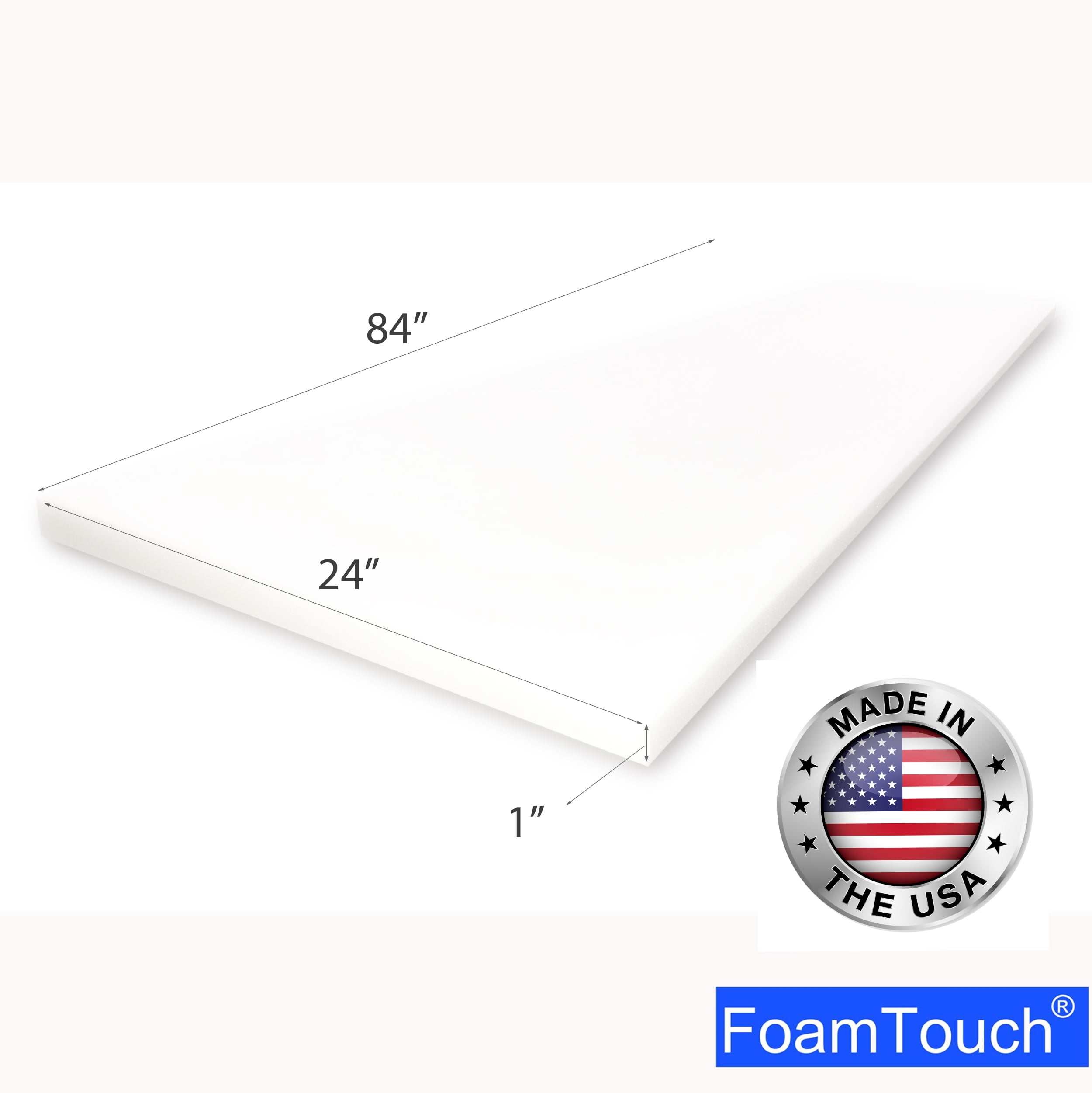 

Подушка из пеноматериала Foamtouch 24 х 84 дюйма, белый