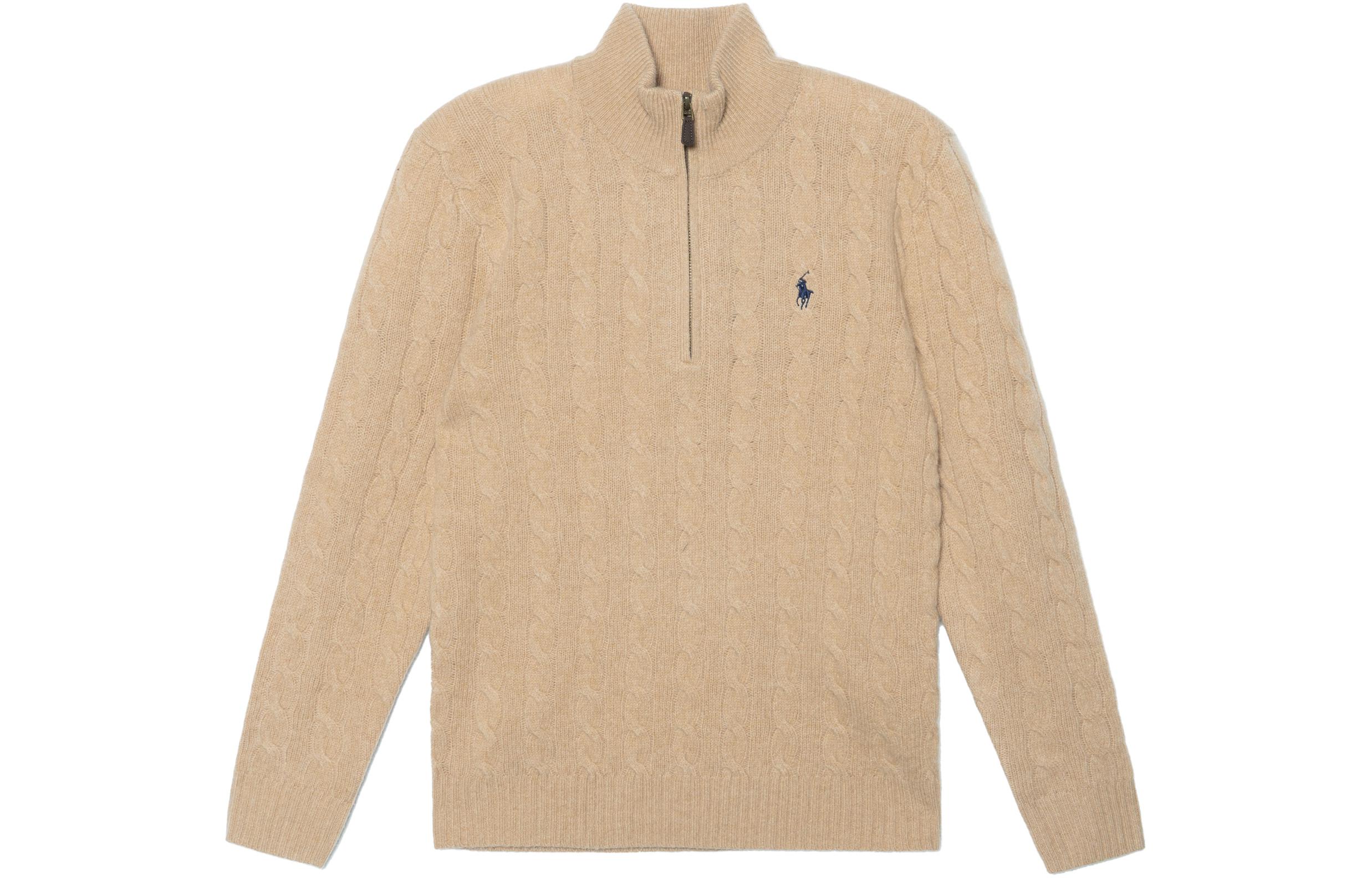 

Джемпер с косами и вышивкой «Пони» Polo Ralph Lauren, коричневый