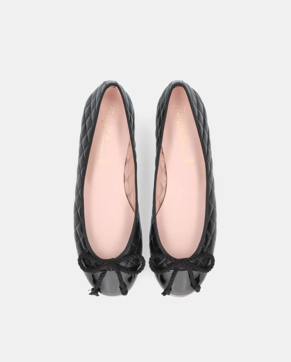 Женские балетки Rosario из мягкой наппы с лаковой мыском Pretty Ballerinas, черный — фото 3