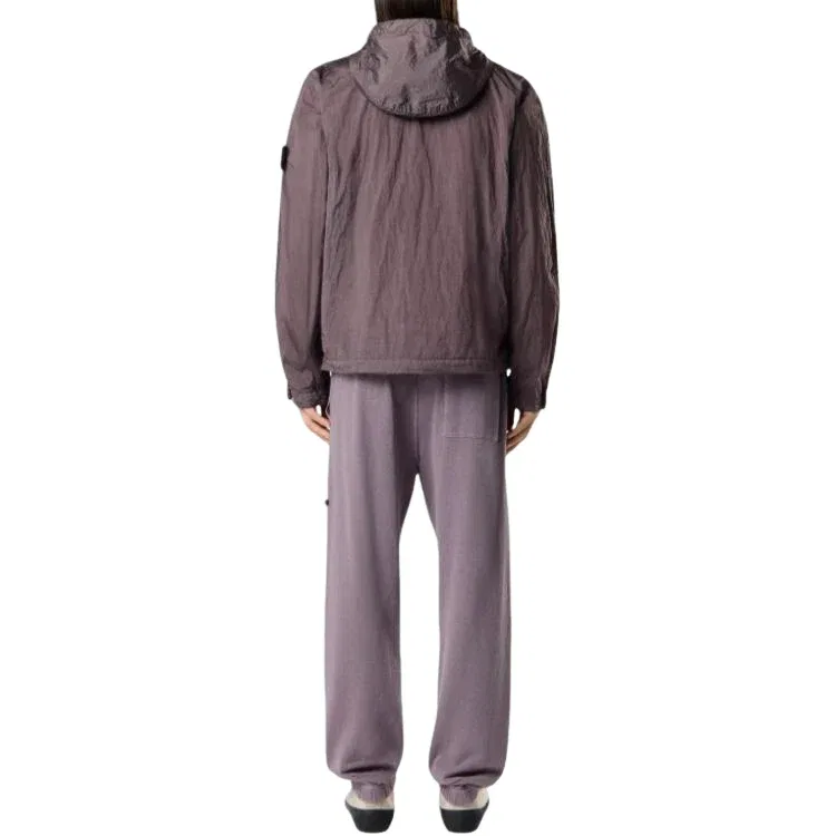 Куртка с капюшоном STONE ISLAND 4100119 из нейлона с металлическим покрытием ECONYL, фиолетовый — фото 4