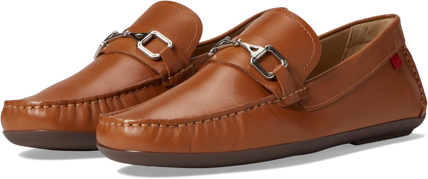 

Мужские повседневные комфортные мокасины для вождения из натуральной кожи, классический стиль Уолл-стрит, с пряжкой, слипоны, дышащие мокасины для вождения Marc Joseph New York, Tan Napa