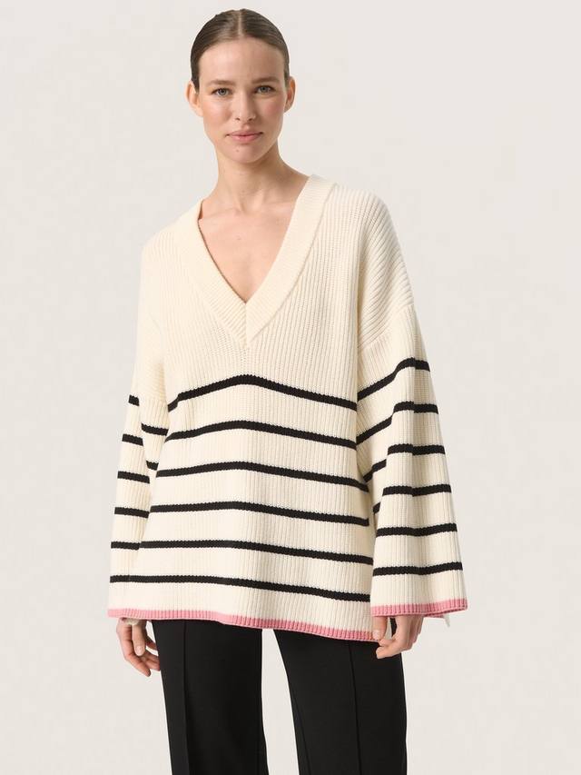 

Джемпер в муслиновую полоску Soaked In Luxury, цвет Whisper White/Multi