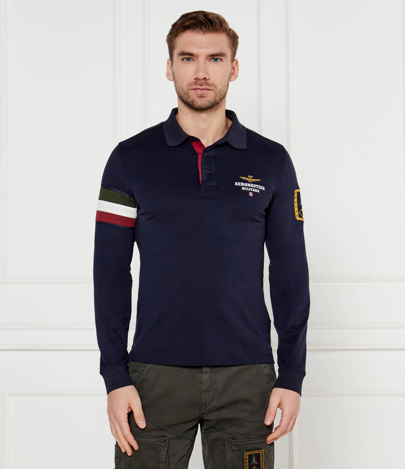 

Поло Aeronautica Militare Regular Fit, темно-синий