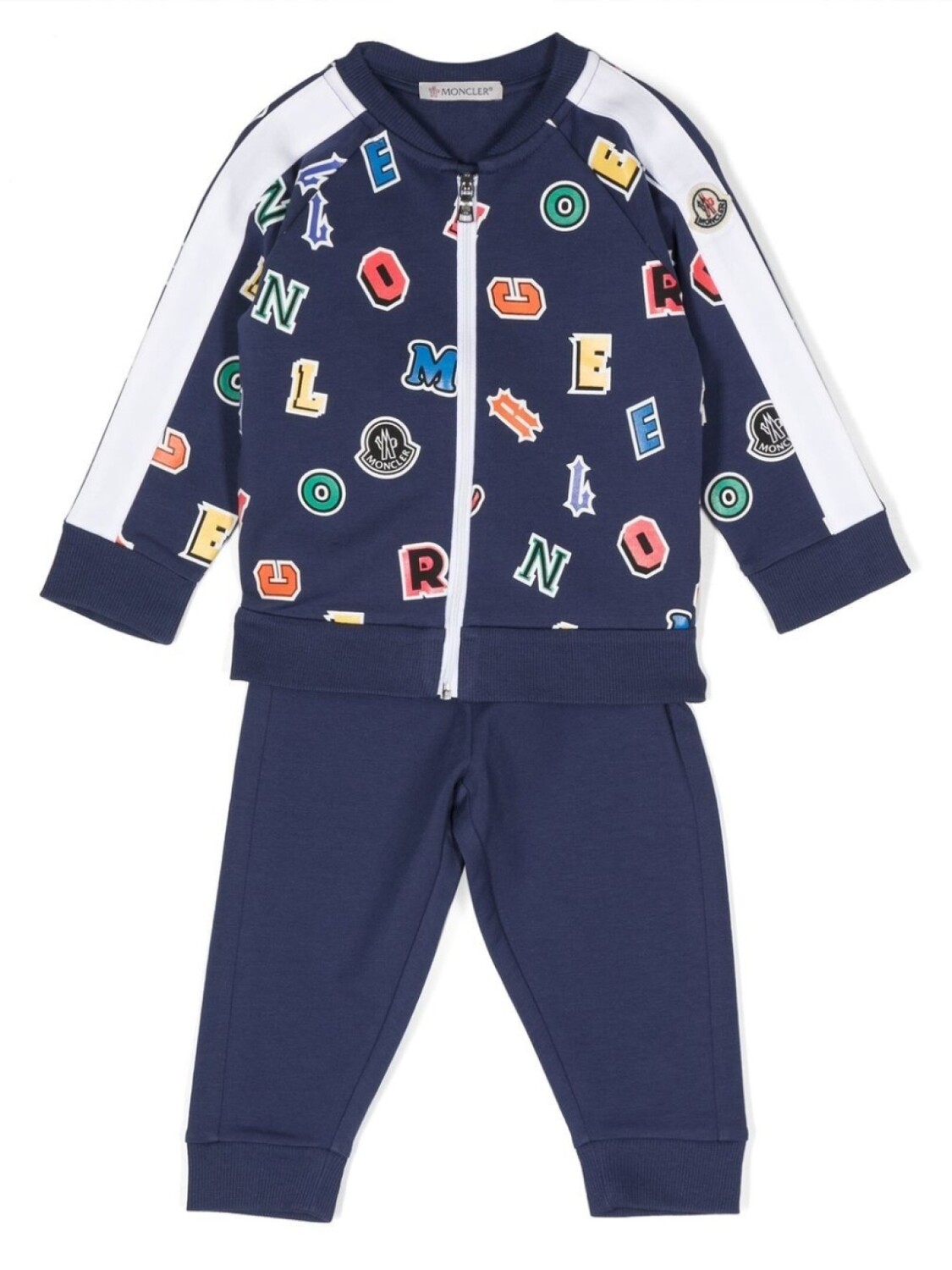 

Moncler Enfant спортивный костюм с принтом, синий