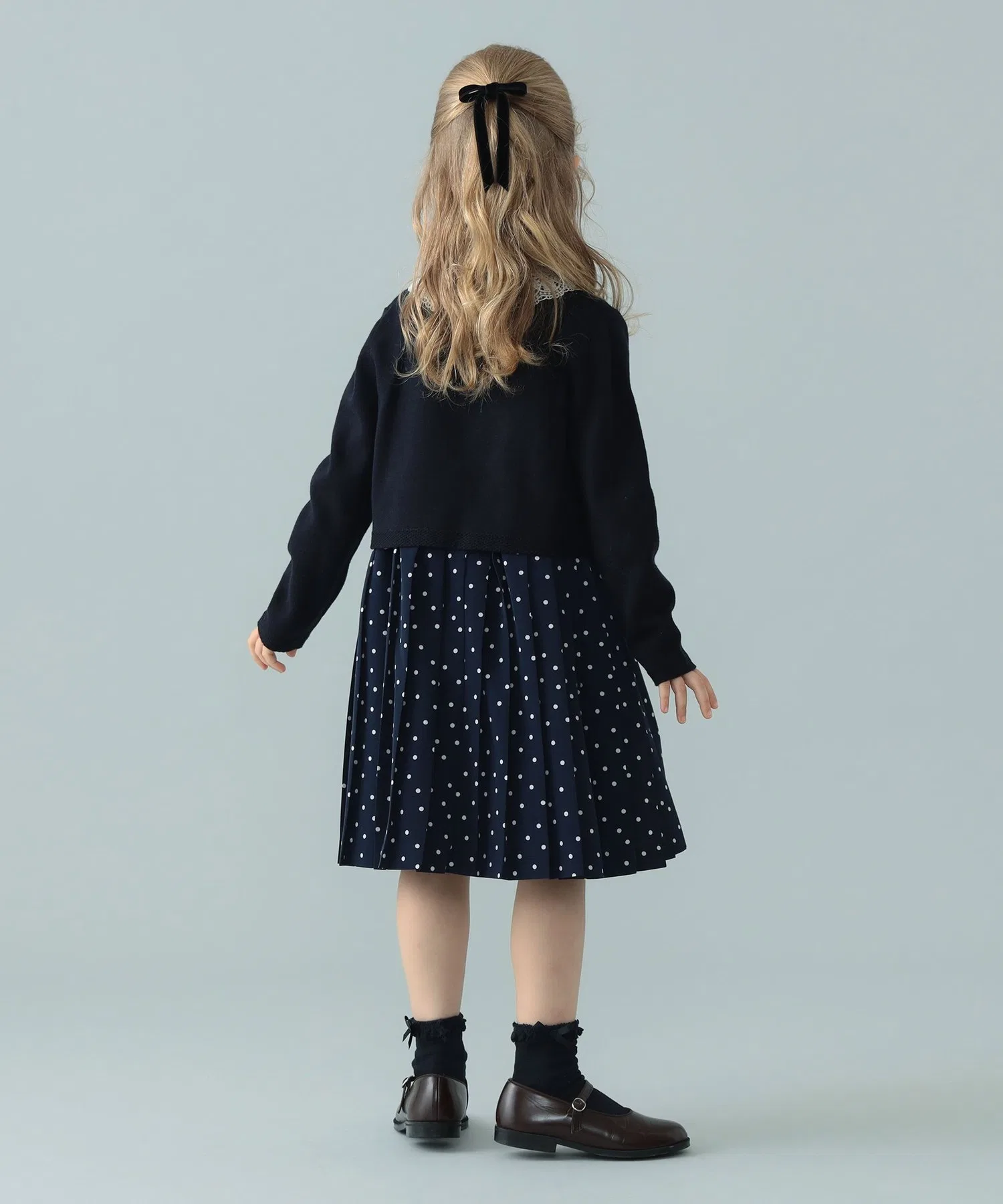 Детское платье こども ビームス Ceremony Dot Pleats Dress + Bolero (115-130cm) — фото 4